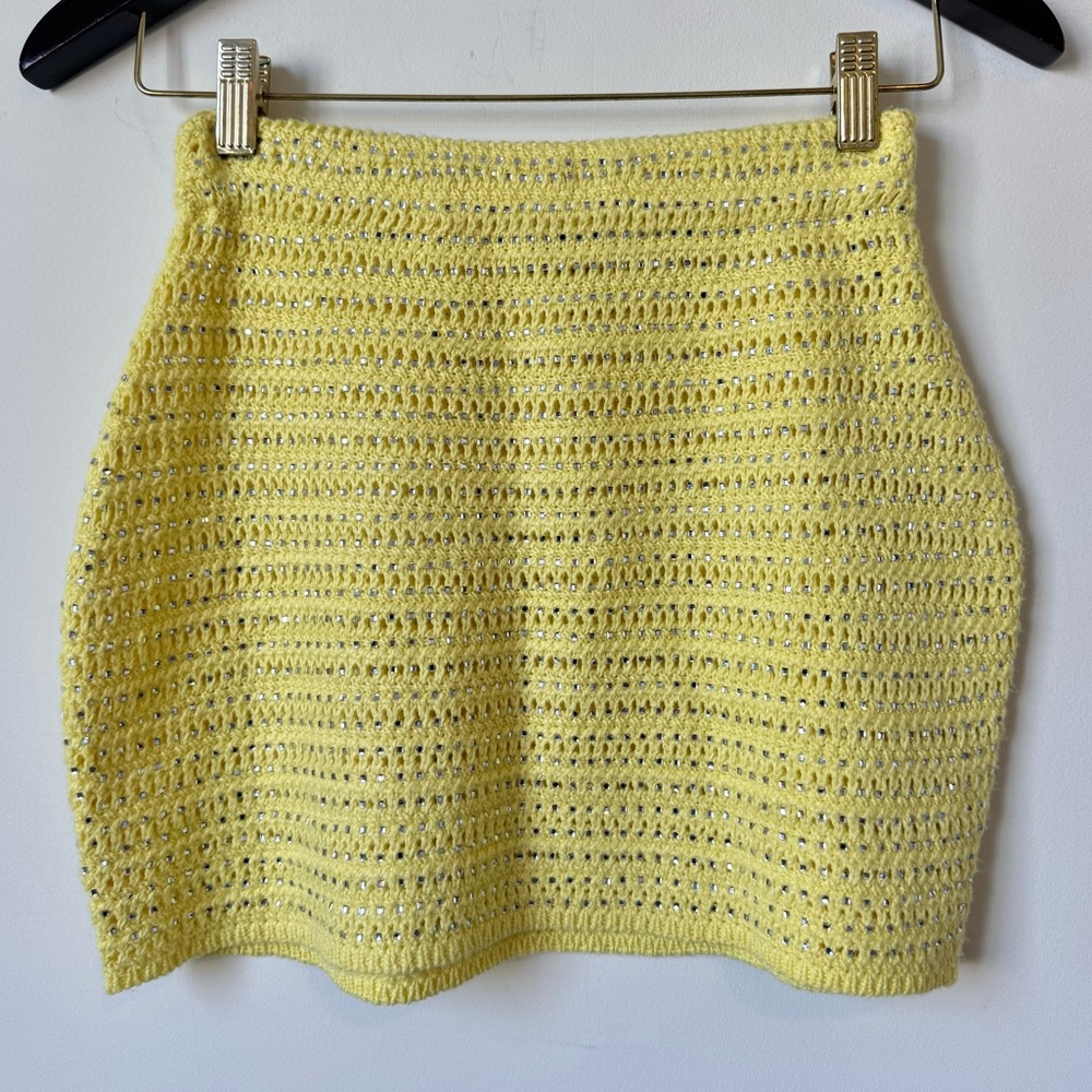 Meshki Irie Embellished Skirt in Lemon - Size M - Picture 7 of 11